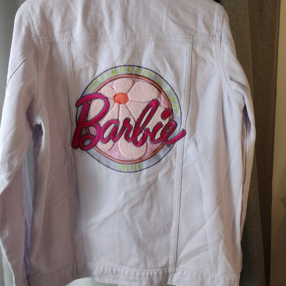 Barbie Truck Tour Lavender Denim Jacket Embroidered Logo 100% Cotton - Picture 9 of 14